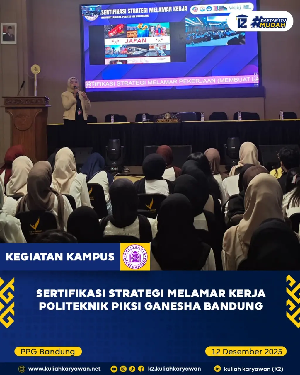 Sertifikasi Strategi Melamar Kerja Politeknik Piksi Ganesha Bandung