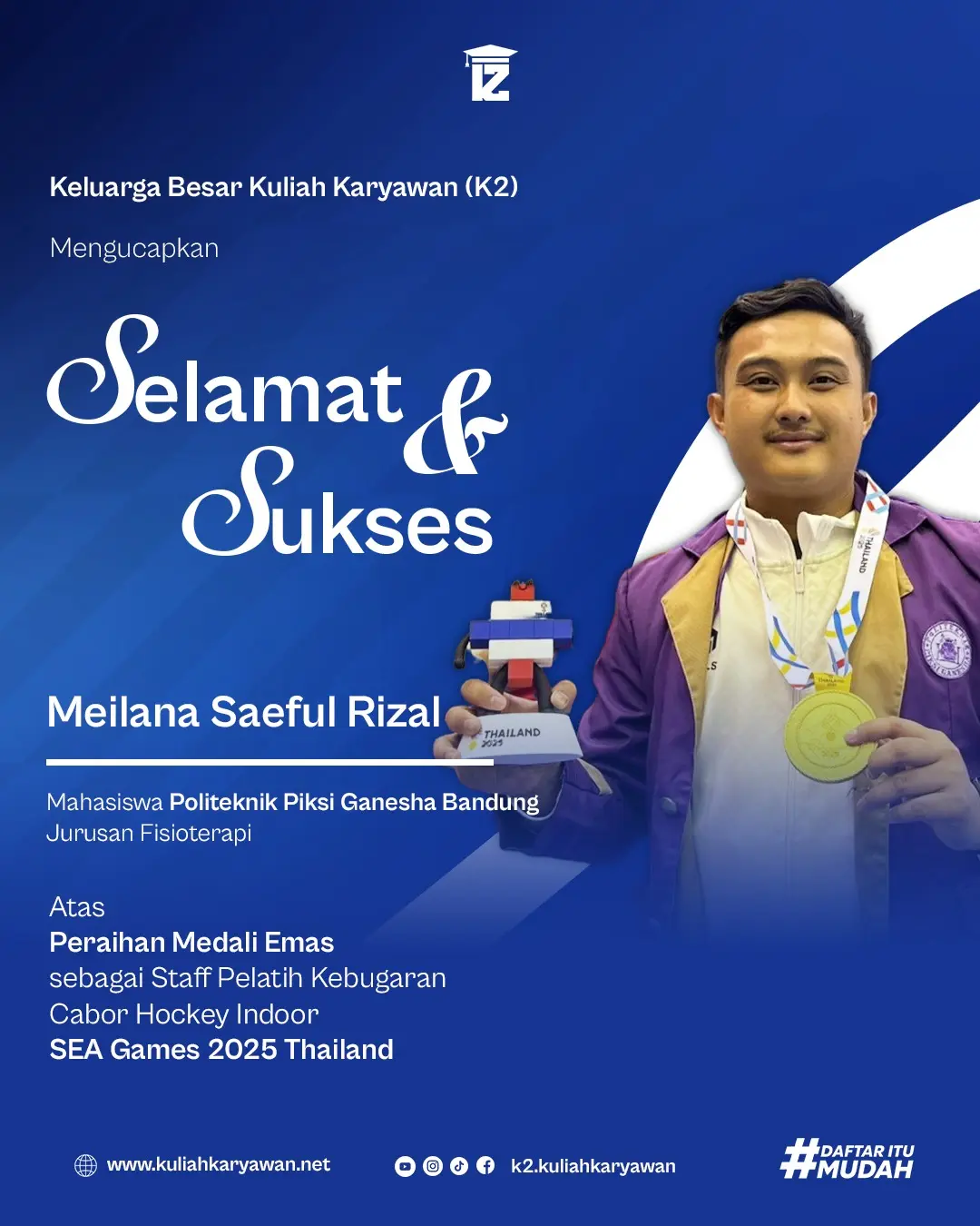 Prestasi Gemilang Meilana Saeful Rizal Raih Medali Emas SEA Games 2025 Thailand