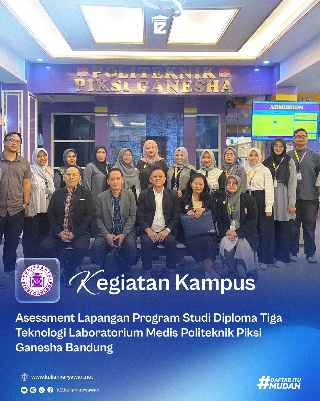 Tingkatkan Mutu Akademik, Politeknik Piksi Ganesha Gelar Asesmen Lapangan Prodi D3 Teknologi Laboratorium Medis