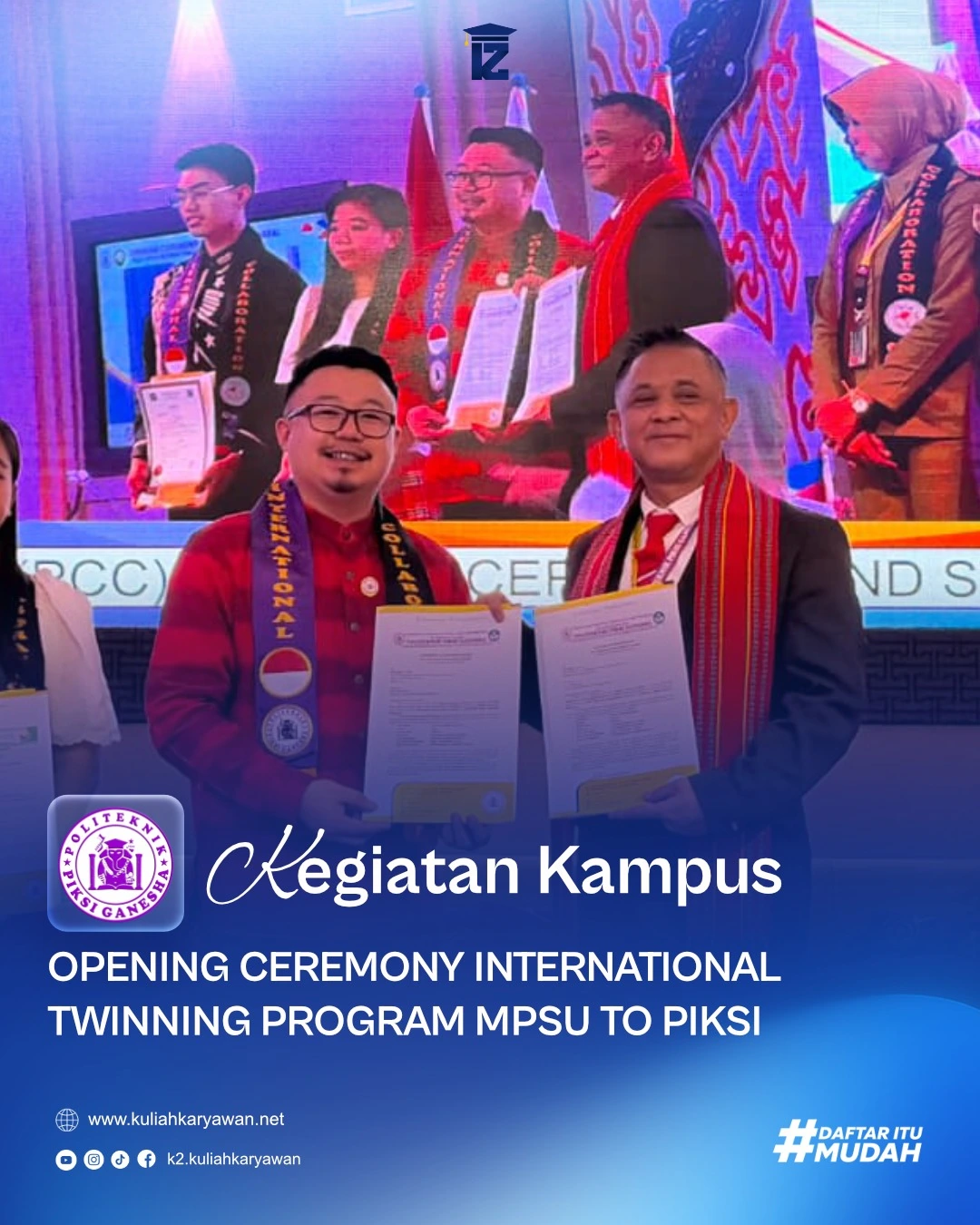 Politeknik Piksi Ganesha Resmi Membuka International Twinning Program 2026 Bersama MPSU Filipina