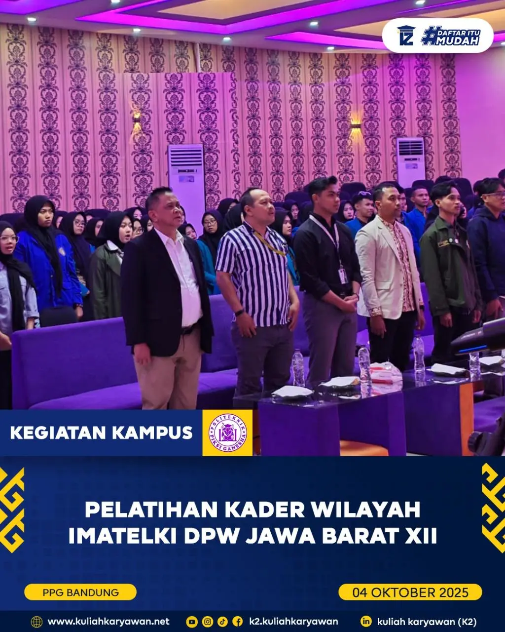 Pelatihan Kader Wilayah IMATELKI DPW Jawa Barat XII